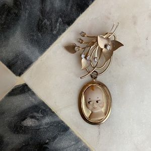 Antique Kewpie Brooch